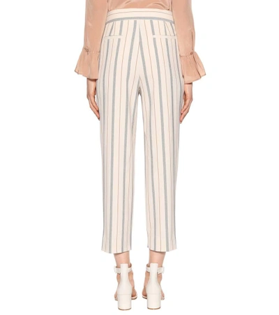 Shop See By Chloé Striped Trousers In Neutrals