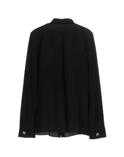 Shop Emporio Armani Silk Shirts & Blouses In Black