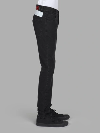 Shop Raf Simons Men's Black Denim Jeans