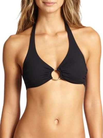 Melissa Odabash Brussels Halter Bikini Top In Black