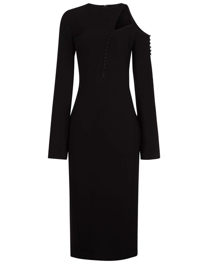 Antonio Berardi Black Cutout Shoulder Dress