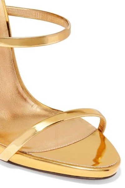 Shop Giuseppe Zanotti Harmony Metallic Leather Sandals In Gold