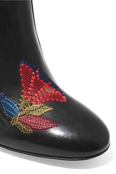 Shop Laurence Dacade Pete Embroidered Leather Ankle Boots