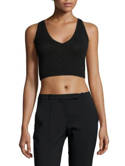 Carven Sleeveless Cropped Top In Black