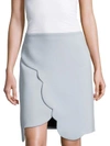CARVEN Asymmetric Wrap-Front Skirt,0400095102438