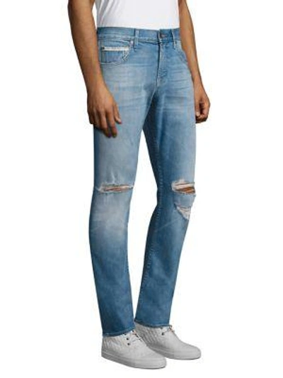 Shop 7 For All Mankind Paxtyn Skinny Distressed Jeans In Outlaw Des