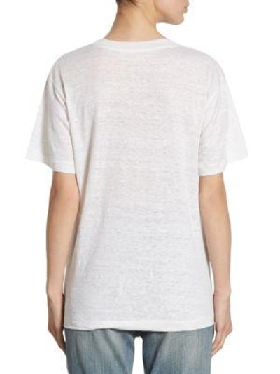 Shop Banner Day California Plate Linen Tee In White