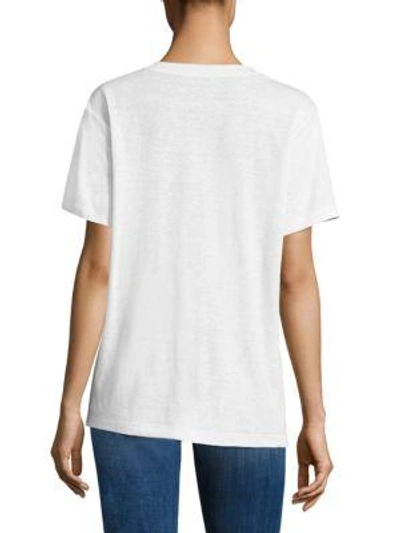 Shop Banner Day Surf Board Linen Tee In White