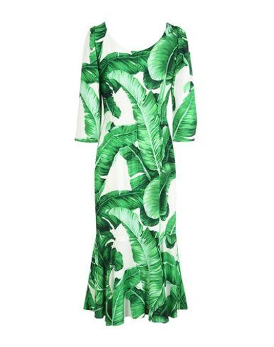 Shop Dolce & Gabbana Midi Dress In Green