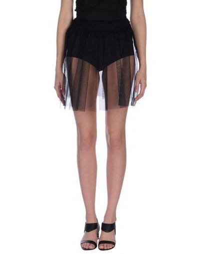 Shop Msgm Knee Length Skirts In Black