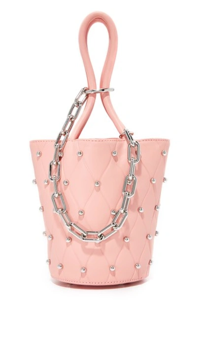 Alexander Wang Roxy Blush Stud Mini Bucket Bag In Rose-pink