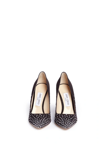 Shop Jimmy Choo 'romy 100' Star Embellished Suede Pumps