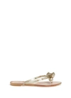 VALENTINO GARAVANI 'Rockstud' bow PVC flip flops