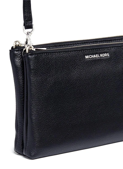 Shop Michael Kors 'adele' Double Zip Leather Crossbody Bag
