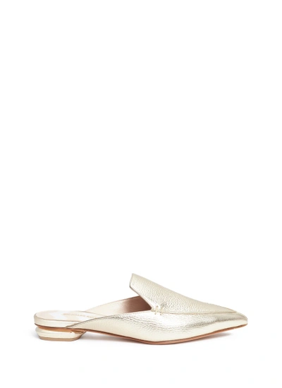 Shop Nicholas Kirkwood 'beya' Metal Heel Leather Loafer Mules