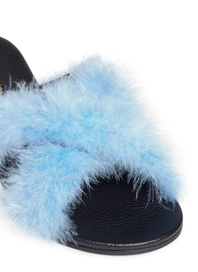 Shop Avec Modération 'st Tropez' Feather Cross Strap Slide Sandals