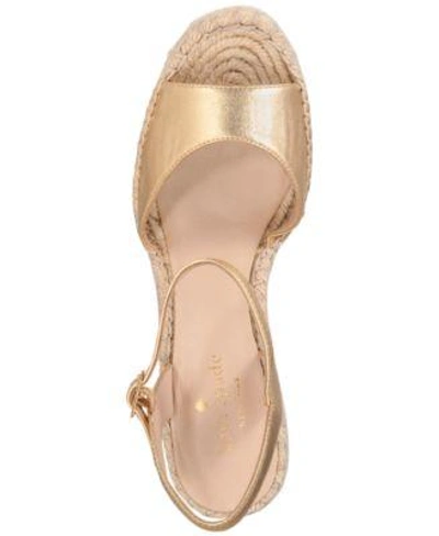 Shop Kate Spade New York Dallas Wedge Sandals In Gold