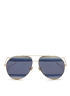 Dior Split Aviator Sunglasses, 59mm In Shaded Blue Gradient/blue Avio