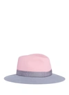 MAISON MICHEL 'Henrietta' colourblock rabbit furfelt fedora hat