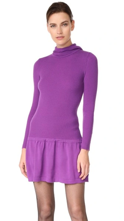 Boutique Moschino Long Sleeve Dress In Purple