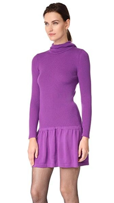 Shop Boutique Moschino Long Sleeve Dress In Purple