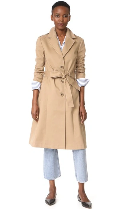 Anine Bing Classic Trench Coat In Beige