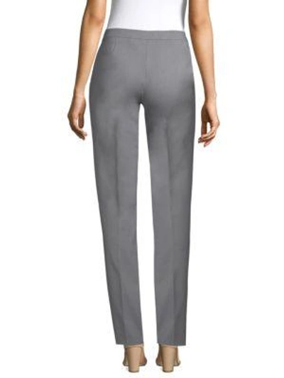 Shop Lafayette 148 Bleecker Side-zip Slim Pants In Flagstone