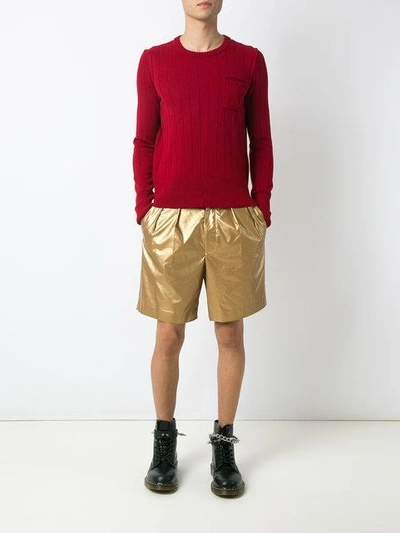 Shop À La Garçonne Knitted Pullover In Red