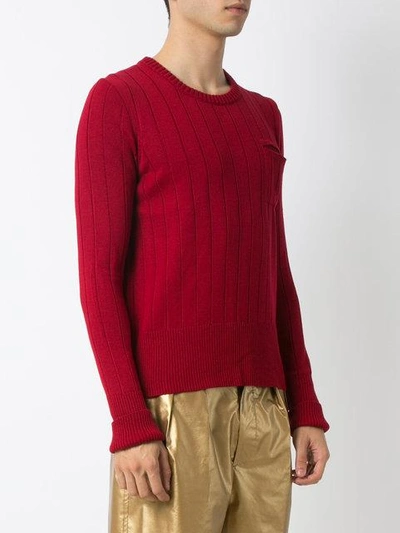 Shop À La Garçonne Knitted Pullover In Red