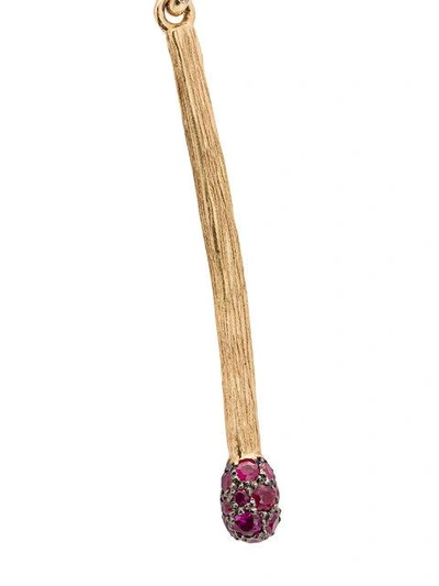 Shop Aurelie Bidermann Match Stick Pendant Necklace In Metallic