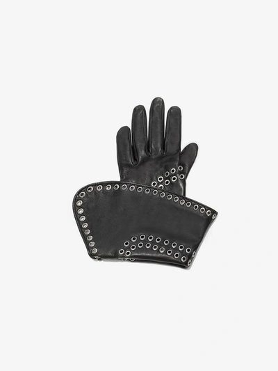 Shop Alexander Mcqueen Leather Gloves