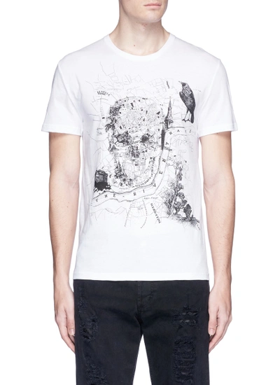 Shop Alexander Mcqueen 'london Map' Organic Cotton T-shirt