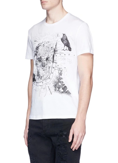Shop Alexander Mcqueen 'london Map' Organic Cotton T-shirt