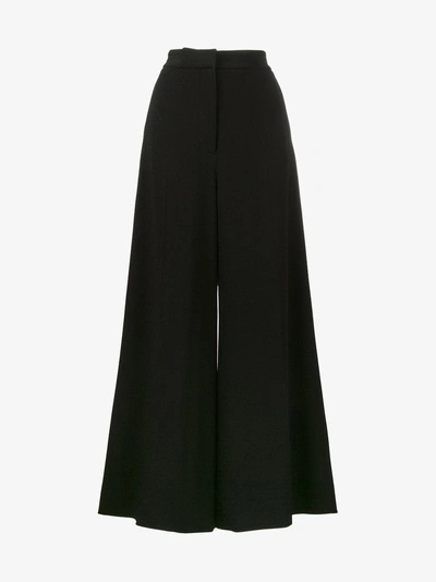 Shop Stella Mccartney Darci High Waist Wide-leg Trousers In Black