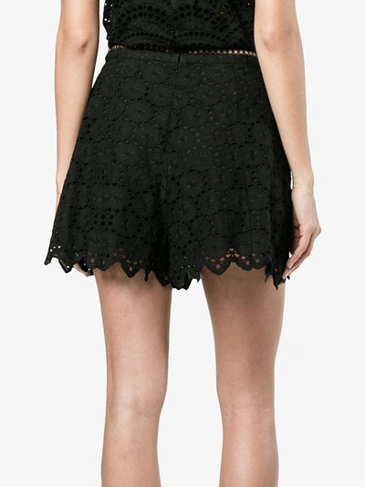 Shop Zimmermann Lace Detail Shorts In Black