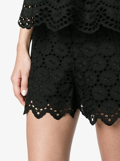 Shop Zimmermann Lace Detail Shorts In Black