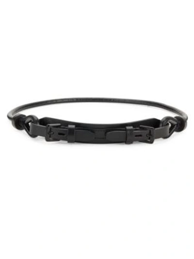 Mcq By Alexander Mcqueen Leather Double-buckle Belt In Black