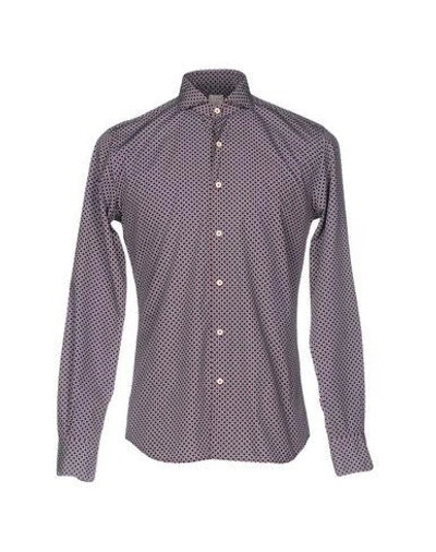 Shop Xacus Patterned Shirt In Deep Purple