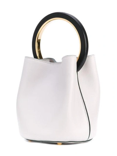 Shop Marni Pannier Tote Bag In Grey