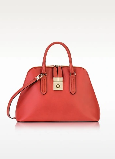 Furla Ruby Milano Medium Leather Handle Bag In Red