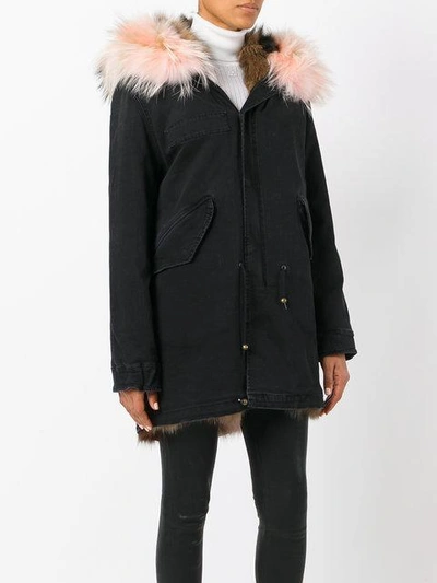 Shop Mr & Mrs Italy Denim Mid Parka In Black