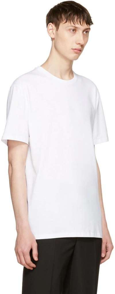 Shop Neil Barrett White '#neilbarrett' T-shirt