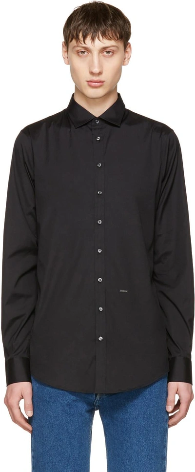 Shop Dsquared2 Black Poplin Carpenter Shirt