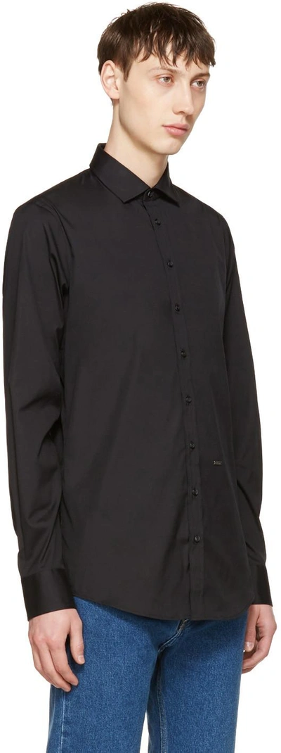 Shop Dsquared2 Black Poplin Carpenter Shirt