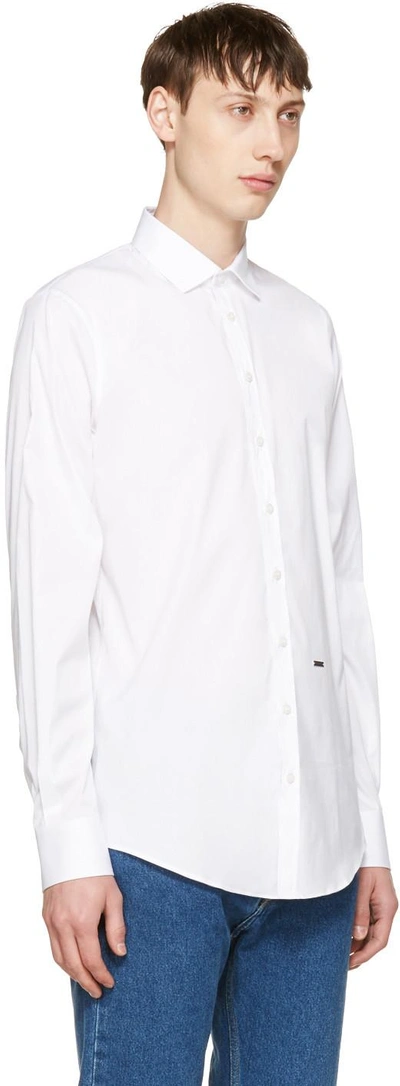 Shop Dsquared2 White Poplin Carpenter Shirt