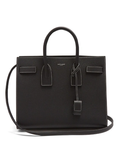 Saint Laurent Sac De Jour Small Grained-leather Tote In Black