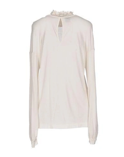 Shop Pinko T-shirts In Ivory