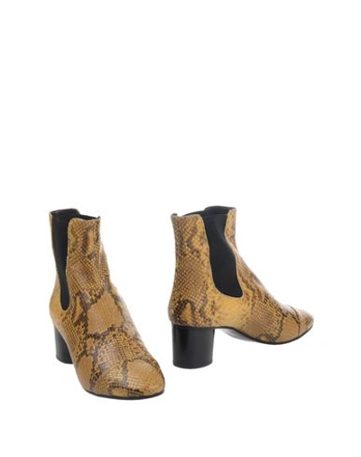 Isabel Marant Ankle Boots In Ocher