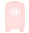 Kenzo Embroidered Cotton Sweatshirt In Rose Clair|rosa