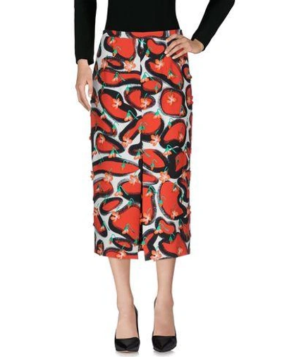 Shop Marco De Vincenzo 3/4 Length Skirt In Red